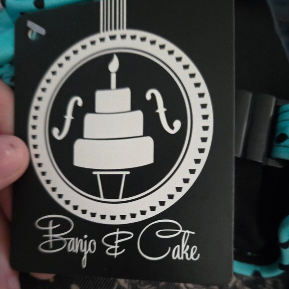 Banjo And Cake Pin-up Bikini Set. Polka Dots and Roses. MEDIUM NWT - Picture 7 of 8